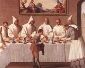 St Hugo of Grenoble in the Carthusian Refectory - 弗朗西斯科·德·苏巴朗